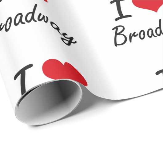 Ik hou van BROADWAY Cadeaupapier (Rol Hoek)