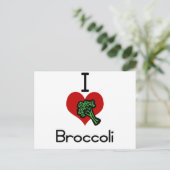 Ik hou van broccoli briefkaart (Staand voorkant)