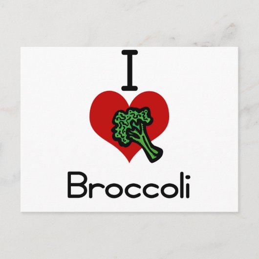 Ik hou van broccoli briefkaart (Voorkant)