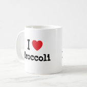 Ik hou van Broccoli hart T-Shirt Koffiemok (Voorkant links)