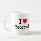Ik hou van Broccoli hart T-Shirt Koffiemok (Links)