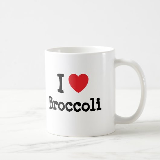 Ik hou van Broccoli hart T-Shirt Koffiemok (Rechts)