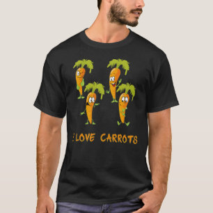 Ik hou van broccoli met Giraffe Funny Broccoli t s T-shirt