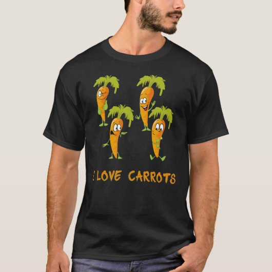 Ik hou van broccoli met Giraffe Funny Broccoli t s T-shirt (Voorkant)