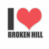 Ik hou van Broken Hill Sticker (Voorkant)