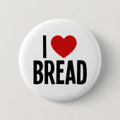 Ik hou van brood • Ik hart brood ronde knop Button 5,7 Cm (Voorkant)