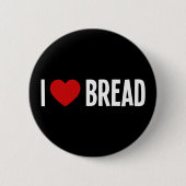 Ik hou van brood • Ik hart brood ronde knop Button 5,7 Cm (Voorkant)