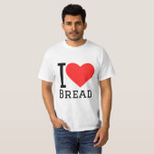 Ik hou van broodvierkante sticker t-shirt (Voorkant volledig)