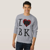Ik hou van Brooklyn BK NYC sweatshirt (Voorkant volledig)