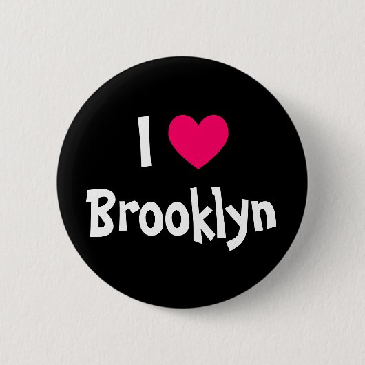 Ik hou van Brooklyn Ronde Button 5,7 Cm (Voorkant)