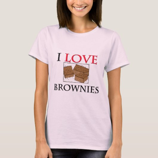 Ik hou van brownies t-shirt (Voorkant)