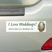 Ik hou van bruiloften! Bumpersticker (Op auto)