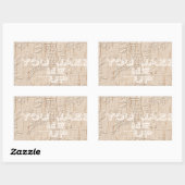 Ik hou van bruin hout rechthoekige sticker (Vel)