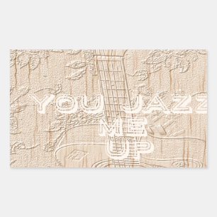 Ik hou van bruin hout rechthoekige sticker