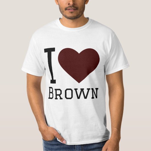 Ik hou van bruin t-shirt (Voorkant)