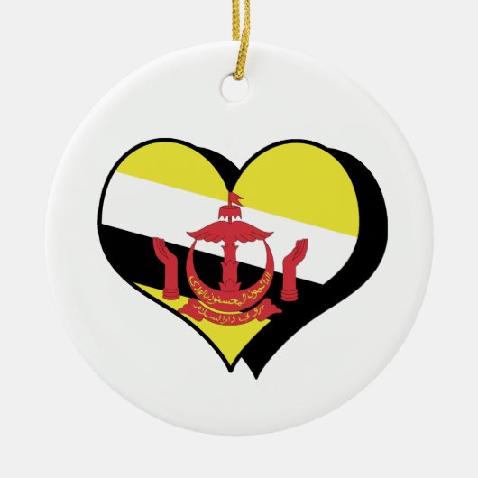 Ik hou van Brunei-ornament Keramisch Ornament (Voorkant)
