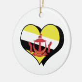 Ik hou van Brunei-ornament Keramisch Ornament (Links)