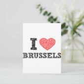 Ik hou van Brussel Briefkaart (Staand voorkant)