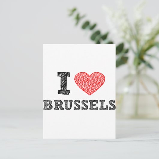 Ik hou van Brussel Briefkaart (Staand voorkant)