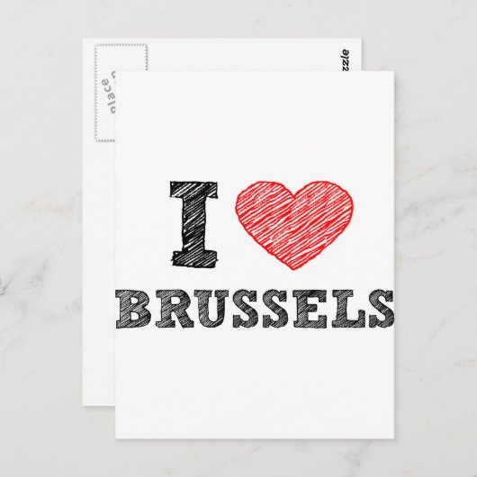 Ik hou van Brussel Briefkaart (Voorkant / Achterkant)