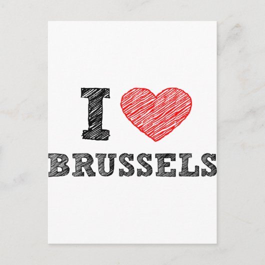 Ik hou van Brussel Briefkaart (Voorkant)