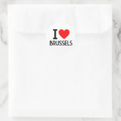 Ik hou van Brussel Ronde Sticker (Tas)
