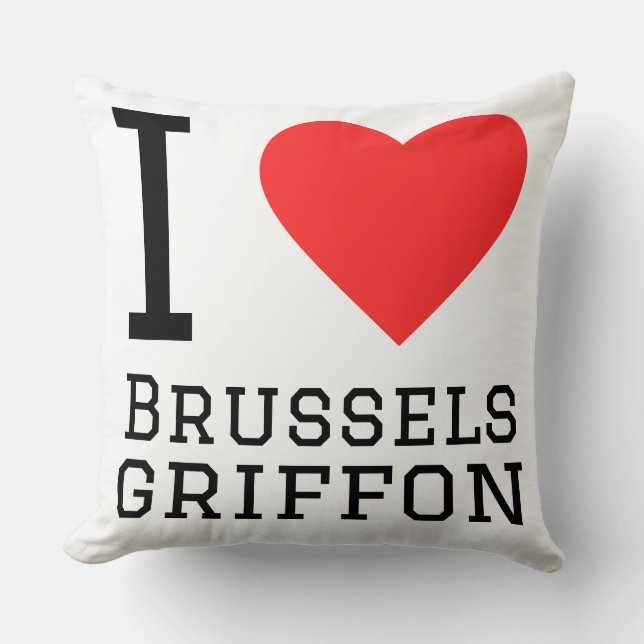 Ik hou van Brussels Griffon  Kussen (Voorkant)