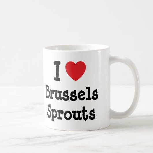 Ik hou van Brussels Sprouts hart T-Shirt Koffiemok (Rechts)