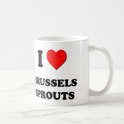 Ik hou van Brussels Sprouts Koffiemok (Rechts)