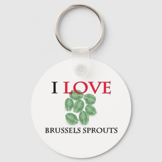 Ik hou van Brussels Sprouts Sleutelhanger (Voorkant)