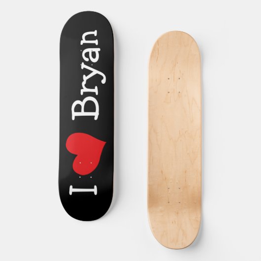 Ik hou van Bryan Skateboard (Voorkant)