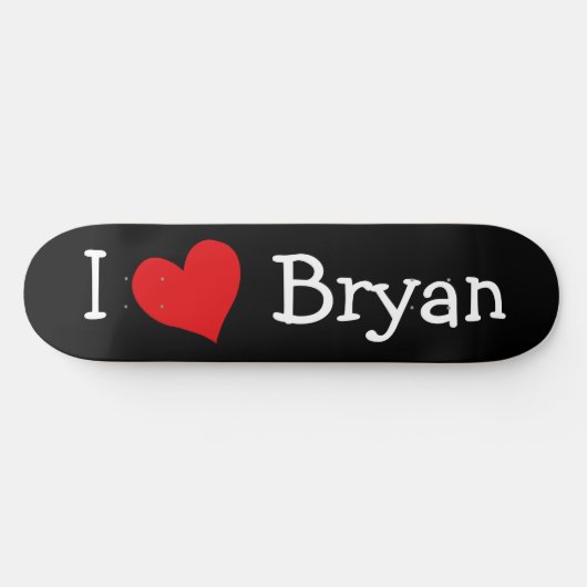 Ik hou van Bryan Skateboard (Horizontaal)