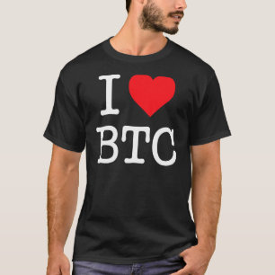 Ik hou van BTC  Bitcoin Cryptocurrency voor Cryp T-shirt