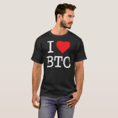 Ik hou van BTC Bitcoin Cryptocurrency voor Cryp T-shirt (Voorkant volledig)