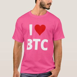Ik hou van BTC (Red Heart) - Bitcoin en Crypto T-shirt