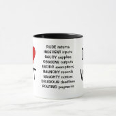 Ik hou van btw - driezijdige btw-mok mok (Midden)