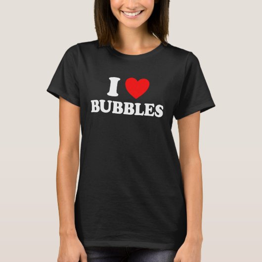 Ik hou van bubbels Funny Bubble Blowing Soap Magic T-shirt (Voorkant)