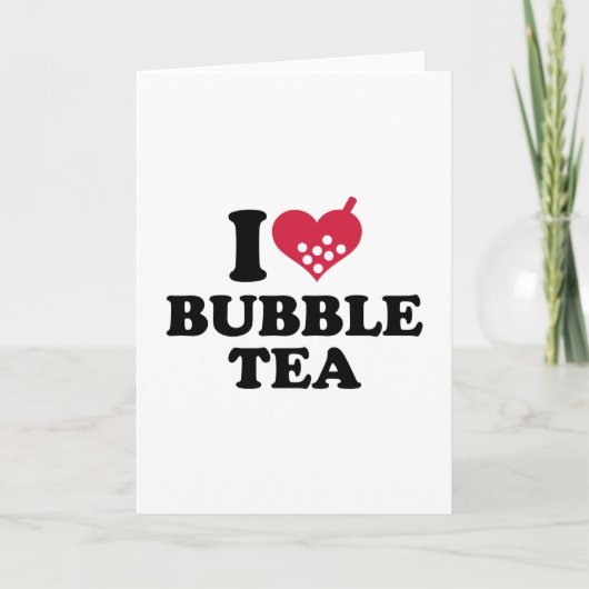 Ik hou van Bubble Tea Kaart (Voorkant)