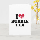 Ik hou van Bubble Tea Kaart (Gele Bloem)