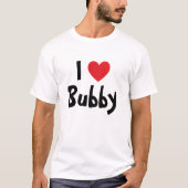 Ik hou van Bubby Rode Hart T-shirt (Voorkant)