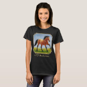 Ik hou van Buckskin paarden T-shirt (Voorkant volledig)