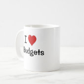 Ik hou van budgetten in hartvoorspellingen FP&A Ma Koffiemok (Voorkant links)