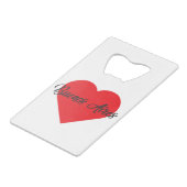 Ik hou van Buenos Aires - Argentinië Creditkaart Flessenopener (Achterkant Gekanteld)