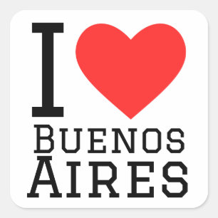 Ik hou van Buenos Aires Vierkante Sticker