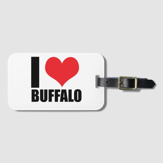Ik hou van Buffalo Bagagelabel (Voorkant (horizontaal))
