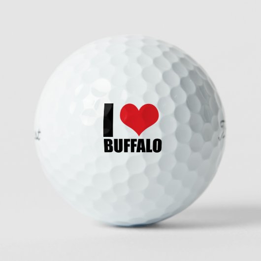 Ik hou van Buffalo Golfballen (Voorkant)
