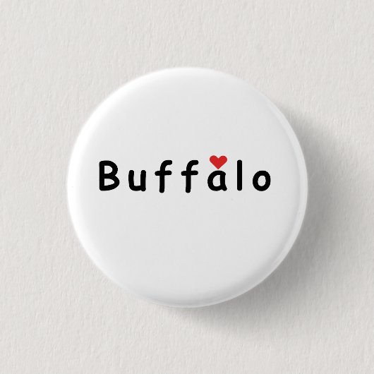 Ik hou van Buffalo Ronde Button 3,2 Cm (Voorkant)