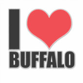 Ik hou van Buffalo Sticker (Voorkant)