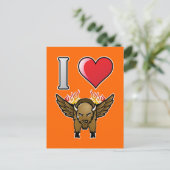 Ik hou van Buffalo Wings Briefkaart (Staand voorkant)