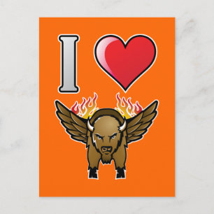 Ik hou van Buffalo Wings Briefkaart